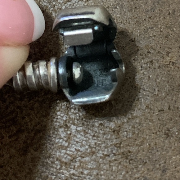 Pandora Double Silver Braided Leather Bracelet - Picture 4 of 5